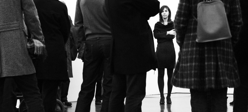 Pubblico durante il vernissage della mostra